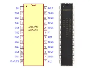 MAX7219CNG Pinout Diagram & Pin Configuration
